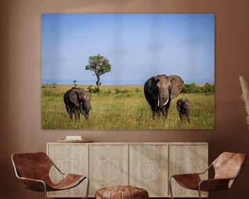 Elephants in the Masai Mara by Simone Janssen