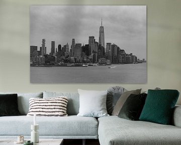Manhattan vanaf de Hudson van Bas Schneider