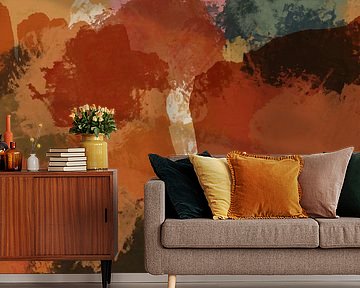 Warm Abstractions in Pastel Hues. Modern abstract art VI