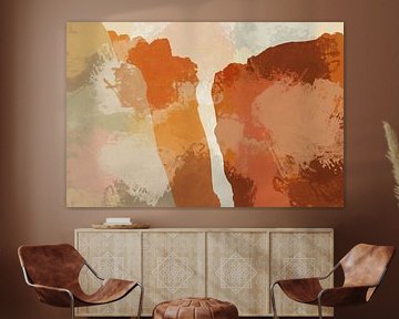 Warm Abstractions in Pastel Hues. Modern abstract art VII by Dina Dankers