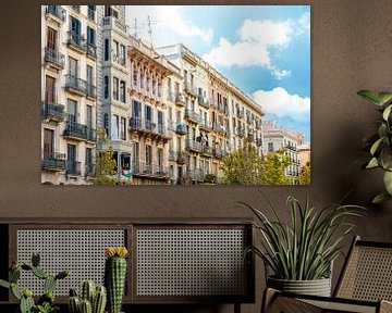 View of old houses with balconies in el Borne, Barcelona, Catalonia, Spain by WorldWidePhotoWeb