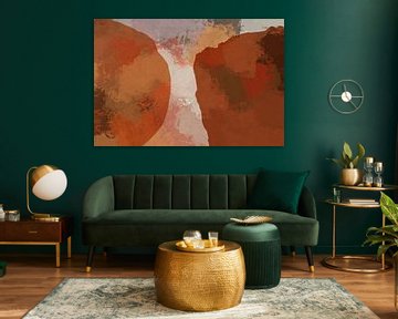 Earthy Modernity in Warm Hues. Modern abstract art no. 5 by Dina Dankers