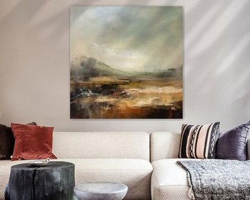 Abstract landschap " I love nature" van Studio Allee