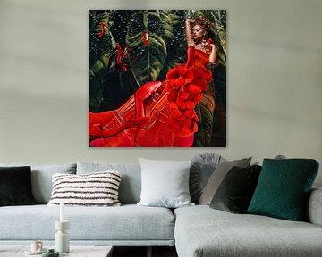 Red Shoe Lady van Christine Vesters Fotografie