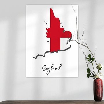 England Landkarte Flagge