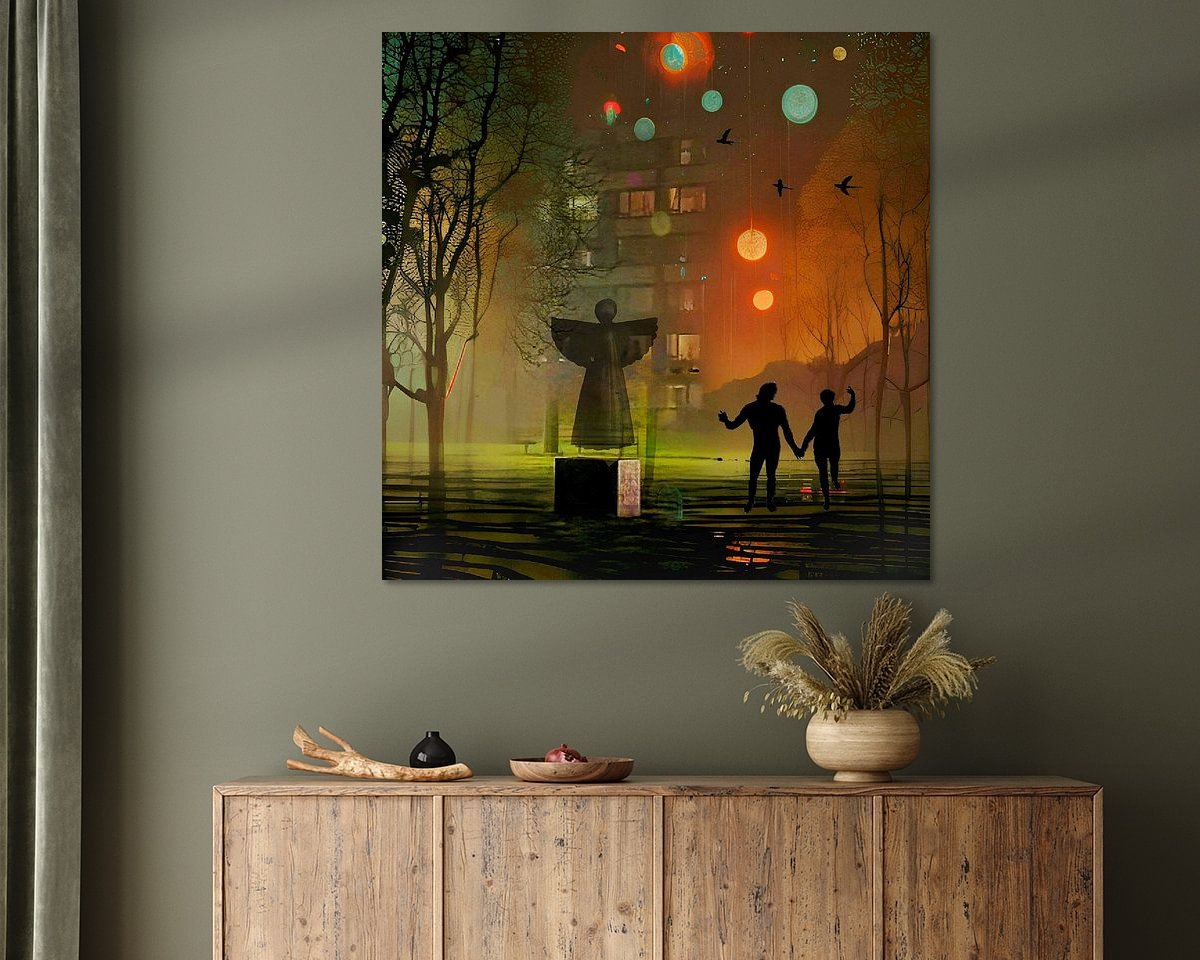 Voorbeeld van het werk in een kamer
