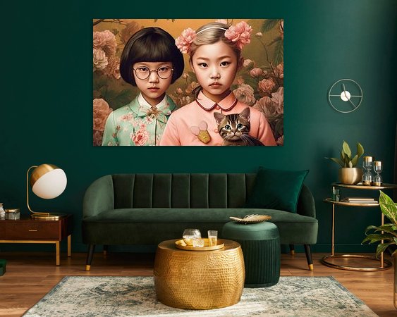 Voorbeeld van het werk in een kamer