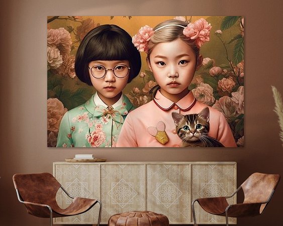 Voorbeeld van het werk in een kamer