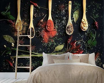 Cheerful herbs party. Herbs still life. by Saskia Dingemans Awarded Photographer