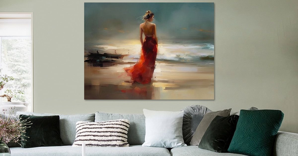 Belle femme en robe rouge sur tapis rouge avec des voitures de luxe sur