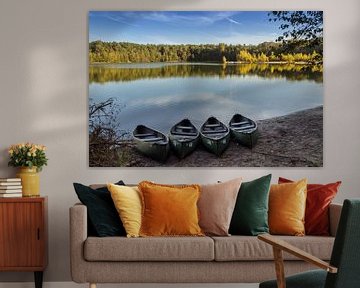 Waterfront boats in the forest by KB Design & Photography (Karen Brouwer)