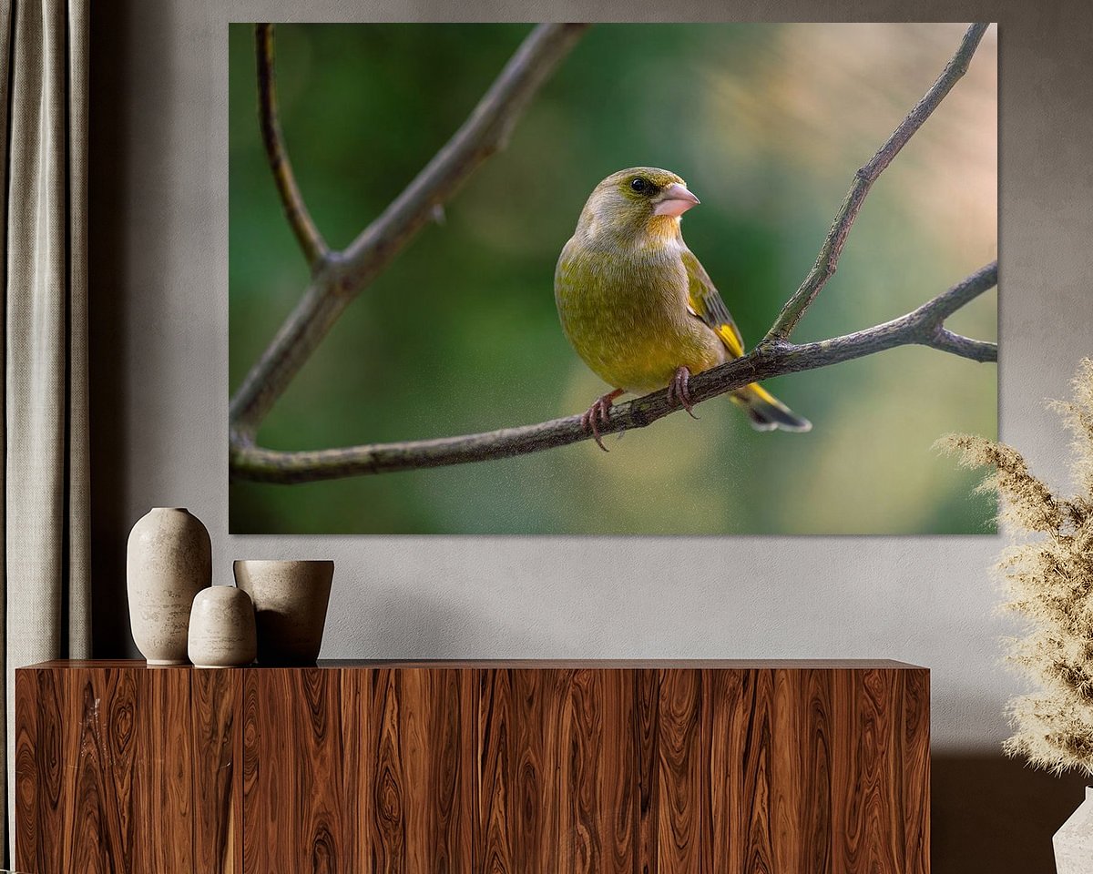Voorbeeld van het werk in een kamer
