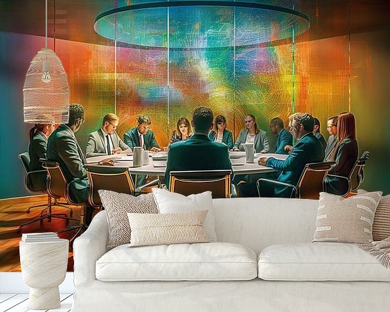 Voorbeeld van het werk in een kamer