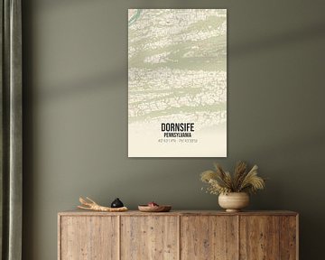 Vintage map of Dornsife (Pennsylvania), USA. by MyCityPoster