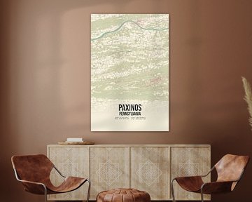 Carte ancienne de Paxinos (Pennsylvanie), USA. sur Rezona