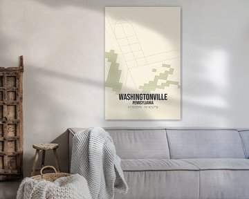 Carte ancienne de Washingtonville (Pennsylvanie), USA. sur Rezona