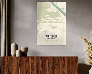 Vintage landkaart van White Deer (Pennsylvania), USA. van Rezona