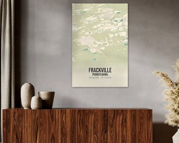 Vintage landkaart van Frackville (Pennsylvania), USA. van Rezona