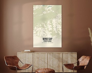 Vintage landkaart van Wind Gap (Pennsylvania), USA. van Rezona