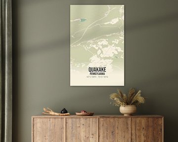 Vintage map of Quakake (Pennsylvania), USA. by Rezona