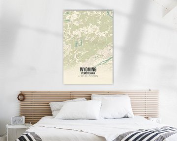 Alte Karte von Wyoming (Pennsylvania), USA. von Rezona