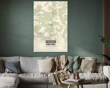 Vintage landkaart van Jackson (Pennsylvania), USA. van Rezona