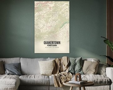 Vintage landkaart van Quakertown (Pennsylvania), USA. van MijnStadsPoster