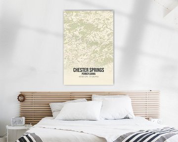 Vintage map of Chester Springs (Pennsylvania), USA. by Rezona