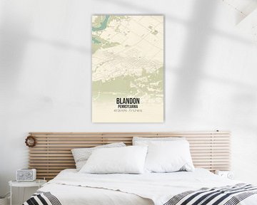 Alte Karte von Blandon (Pennsylvania), USA. von Rezona