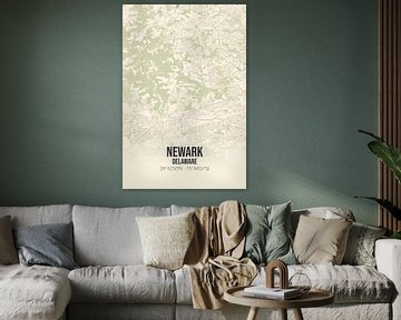 Carte ancienne de Newark (Delaware), Etats-Unis. sur Rezona