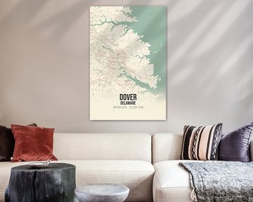 Vintage map of Dover (Delaware), USA. by Rezona