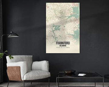 Vintage map of Frankford (Delaware), USA. by Rezona