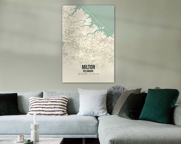 Alte Karte von Milton (Delaware), USA. von Rezona