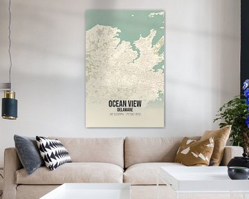 Vintage landkaart van Ocean View (Delaware), USA. van Rezona