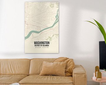 Vintage map of Washington (District of Columbia), USA. by Rezona