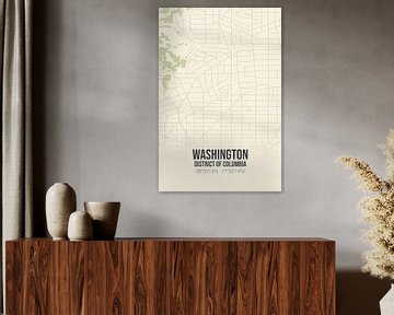 Vintage map of Washington (District of Columbia), USA. by Rezona