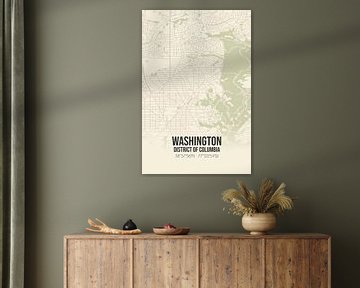 Vintage map of Washington (District of Columbia), USA. by Rezona