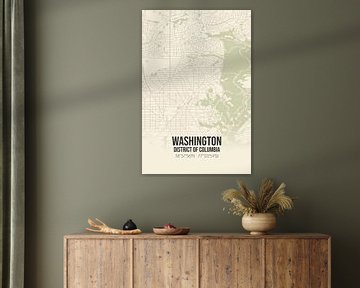 Carte ancienne de Washington (District de Columbia), Etats-Unis. sur Rezona