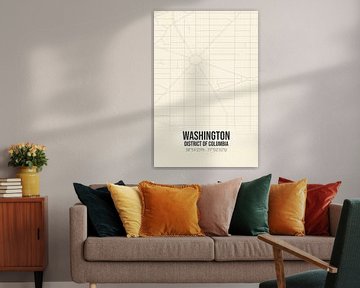 Vintage map of Washington (District of Columbia), USA. by Rezona