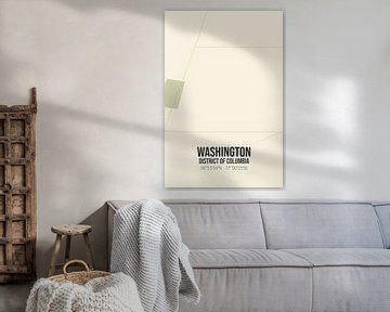 Vintage map of Washington (District of Columbia), USA. by Rezona