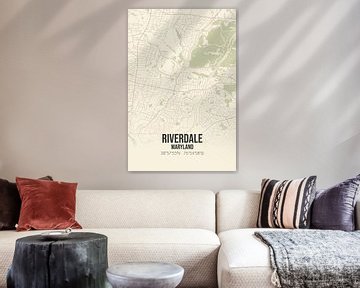 Vintage landkaart van Riverdale (Maryland), USA. van Rezona
