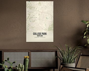 Carte ancienne de College Park (Maryland), États-Unis. sur Rezona