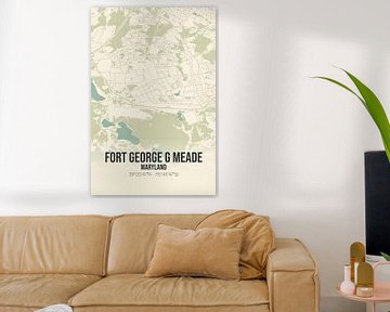 Vintage map of Fort George G Meade (Maryland), USA. by Rezona