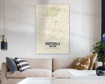 Carte ancienne de Hyattsville (Maryland), Etats-Unis. sur Rezona