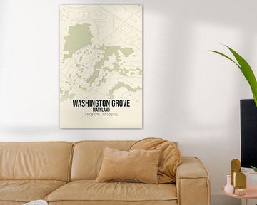 Carte ancienne de Washington Grove (Maryland), USA. sur Rezona