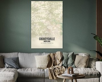 Vintage landkaart van Cockeysville (Maryland), USA. van Rezona