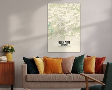 Alte Karte von Glen Arm (Maryland), USA. von Rezona