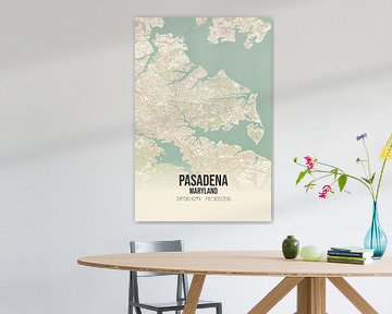 Vintage landkaart van Pasadena (Maryland), USA. van Rezona