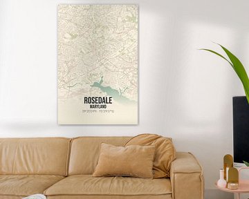 Carte ancienne de Rosedale (Maryland), USA. sur Rezona