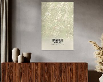 Carte ancienne de Hancock (Maryland), USA. sur Rezona